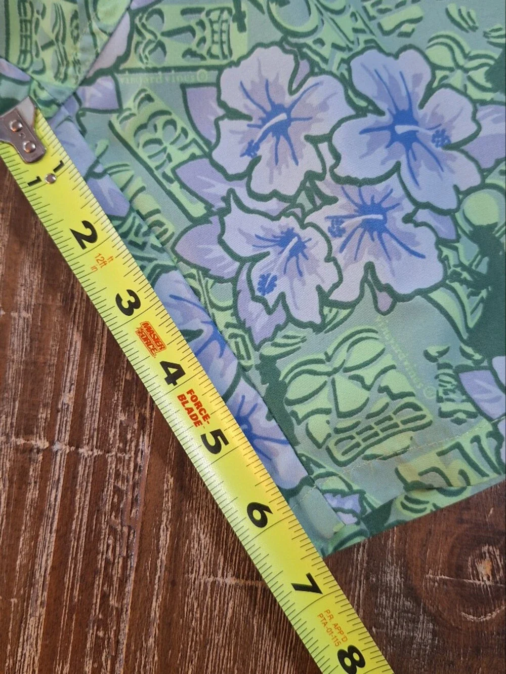 Vineyard Vines Swim Trunks Lined Mens XL Floral Green/Blue Pockets Drawstring